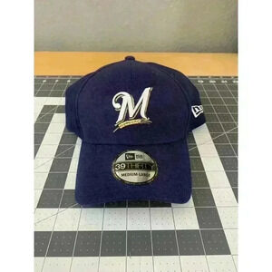 Milwaukee Brewers Hat Mens M/L MLB New Era Diamond Era Classic 39THIRTY Flex
